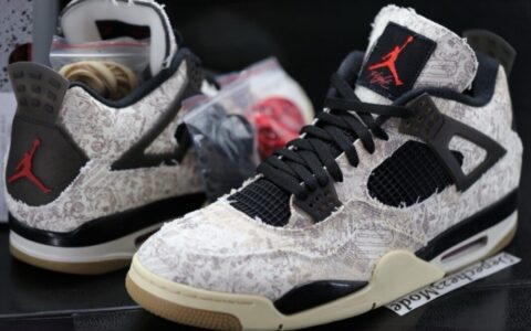 Jayson Tatum的Steve Wiebe联名 Air Jordan 4 “Tattoo” PE 白色版曝光