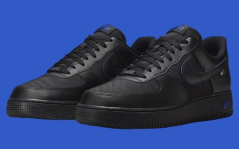 夏季2024新款：Nike Air Force 1 低帮 “黑色/天文蓝” 发布