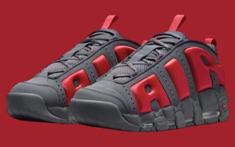 Nike Air More Uptempo Low “Dark Grey/Light Crimson” 将于2024年假日季发布