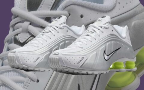 Nike Shox R4 “白色/金属银” 点缀 Volt 亮色